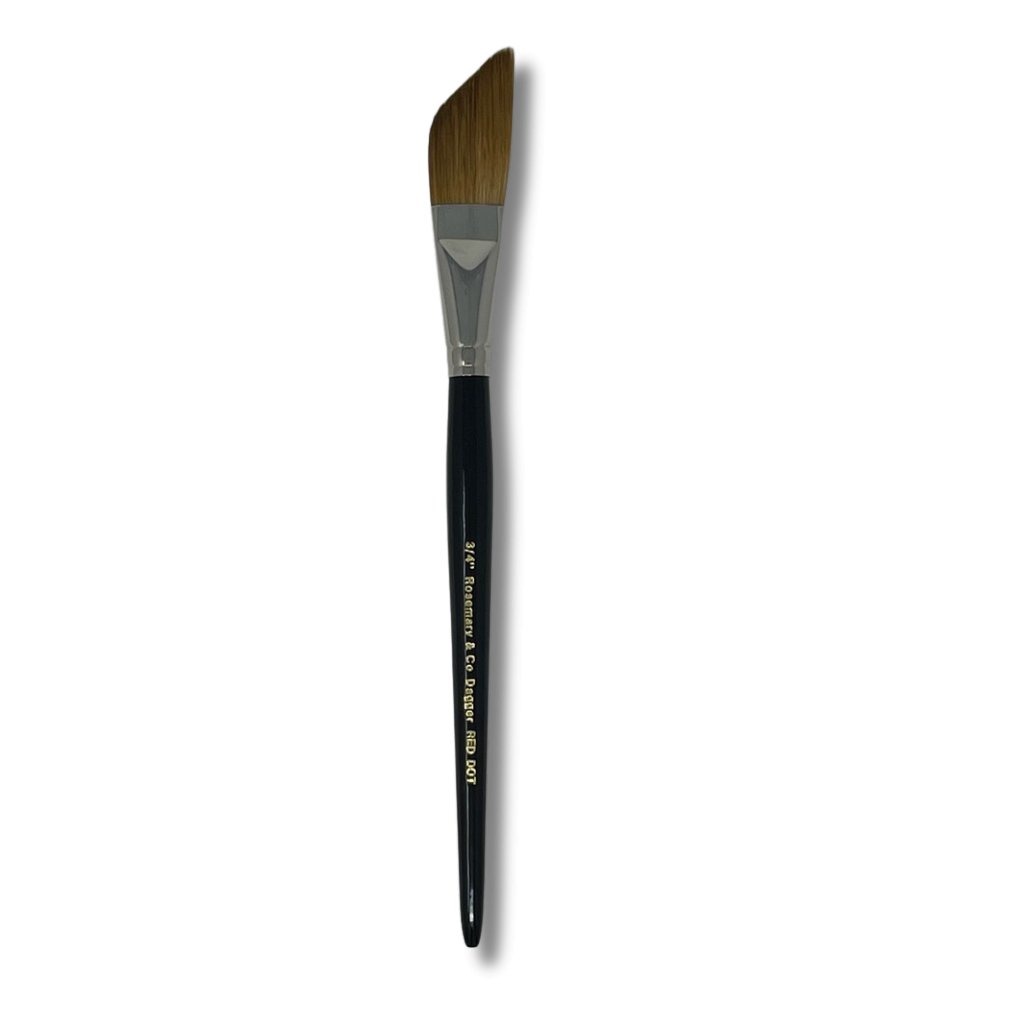 Rosemary & Co - Short Handle - Red Dot Synthetic Sable, Dagger 3/4" - The Merri Artist - merriartist.com