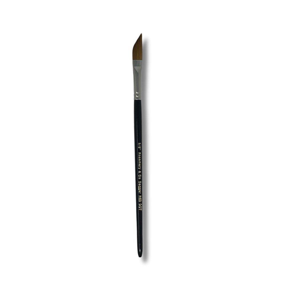 Rosemary & Co - Short Handle - Red Dot Synthetic Sable, Dagger 3/8" - The Merri Artist - merriartist.com