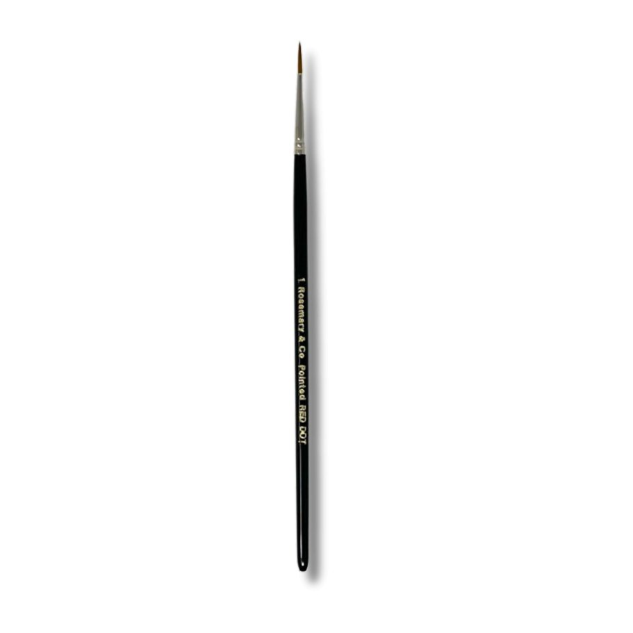 Rosemary & Co - Short Handle - Red Dot Synthetic Sable, Pointed Round #1