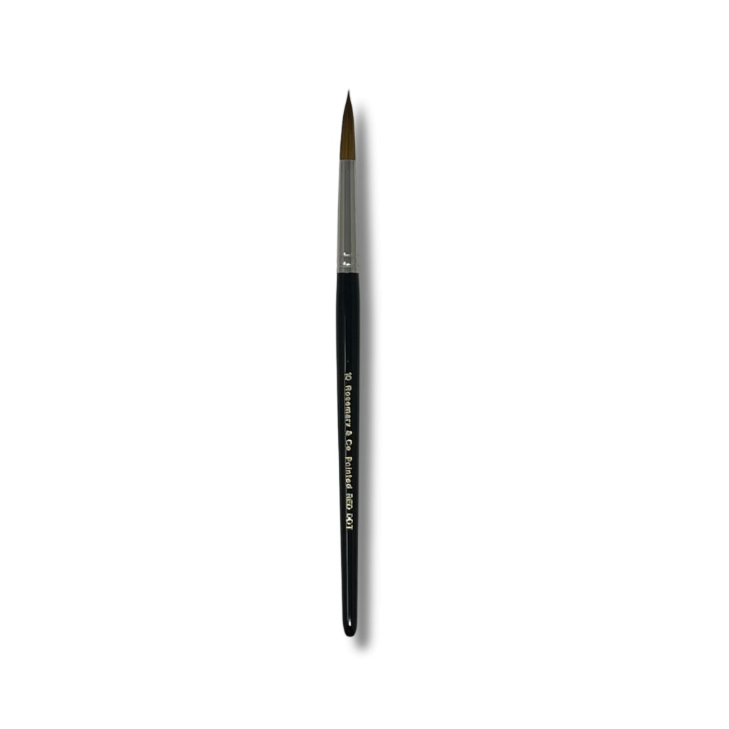 Rosemary & Co - Short Handle - Red Dot Synthetic Sable, Pointed Round #10