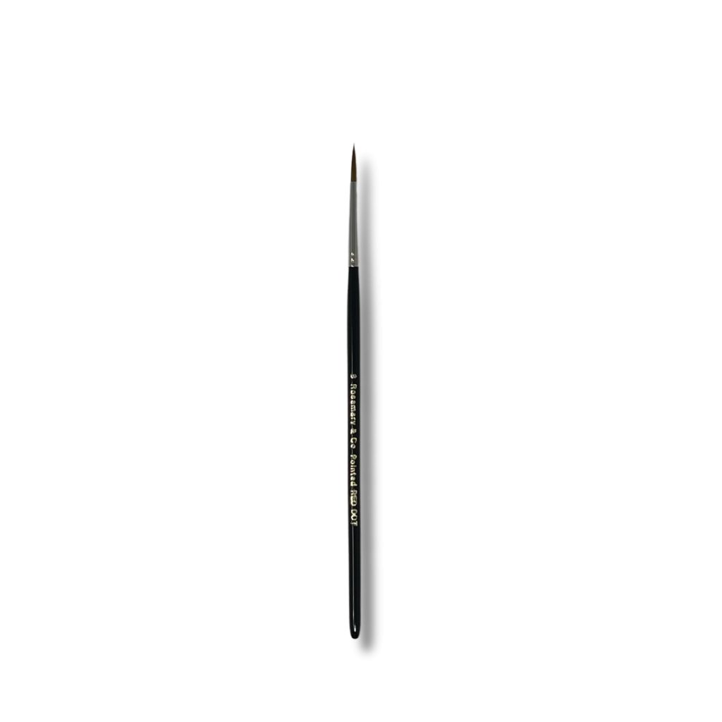 Rosemary & Co - Short Handle - Red Dot Synthetic Sable, Pointed Round #3