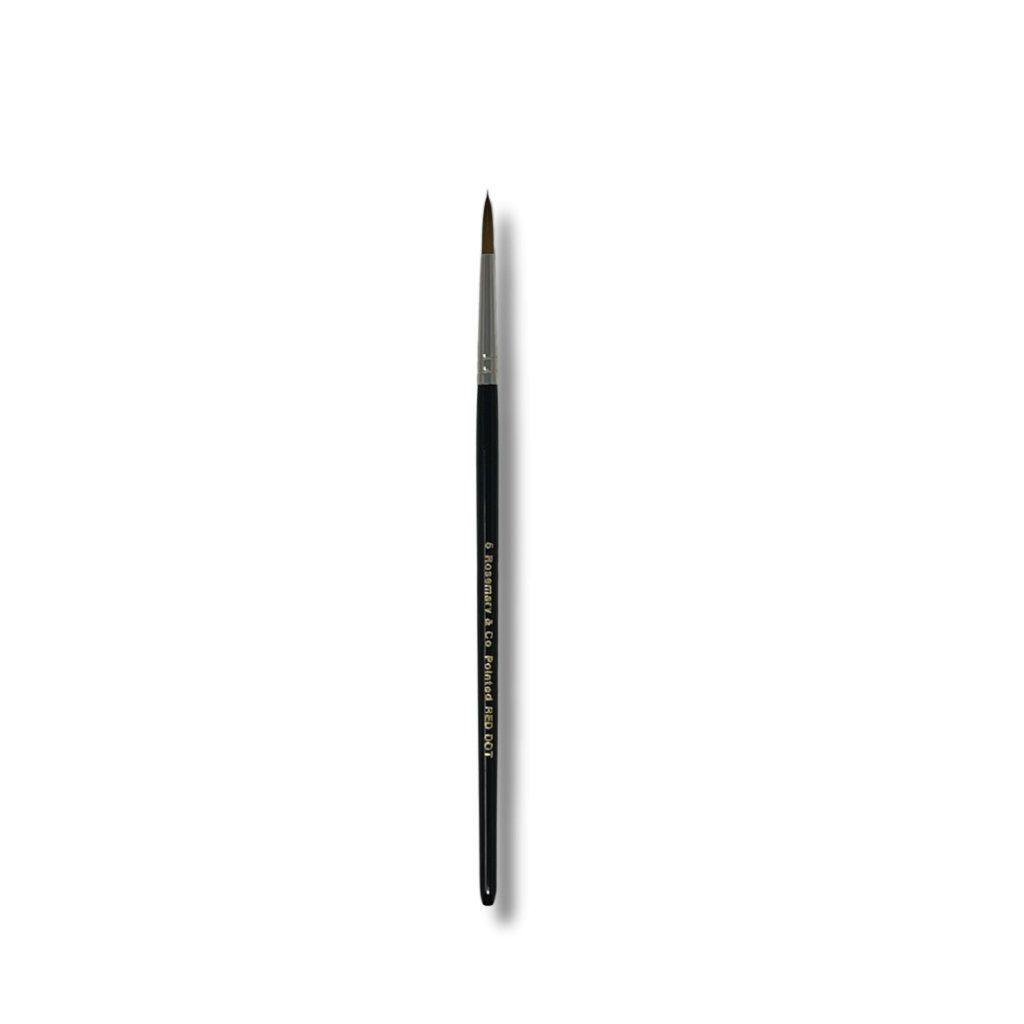 Rosemary & Co - Short Handle - Red Dot Synthetic Sable, Pointed Round #5