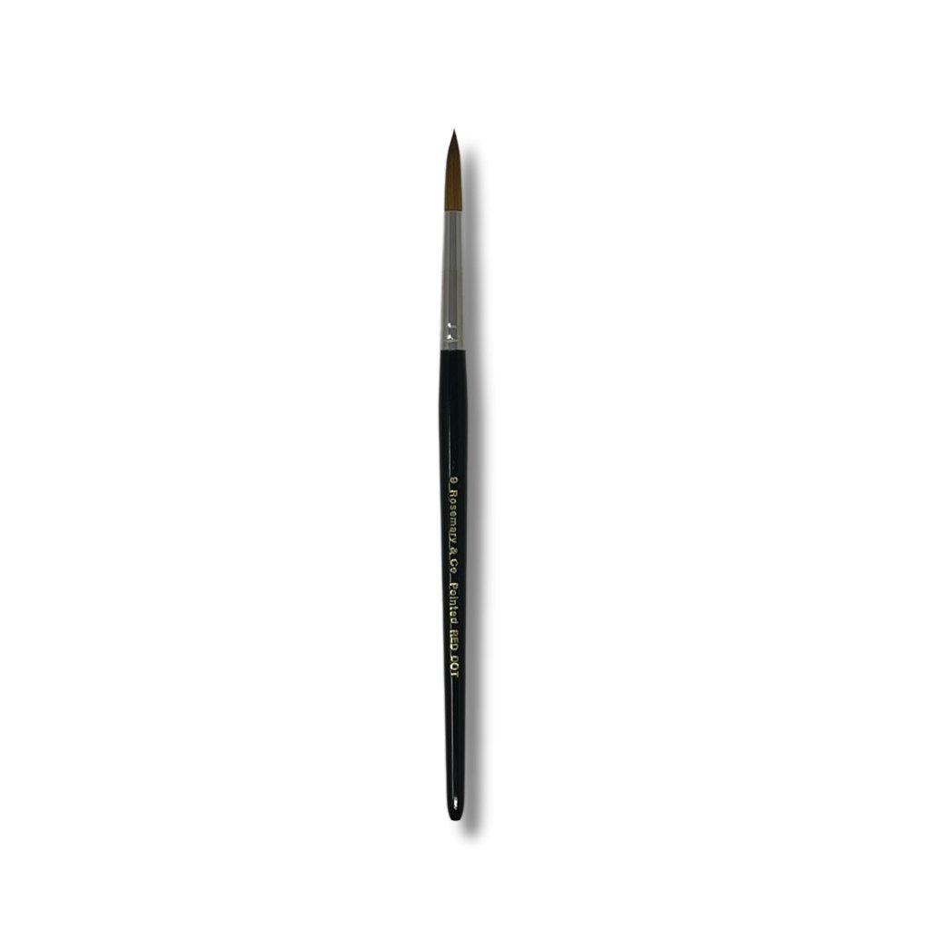 Rosemary & Co - Short Handle - Red Dot Synthetic Sable, Pointed Round #9