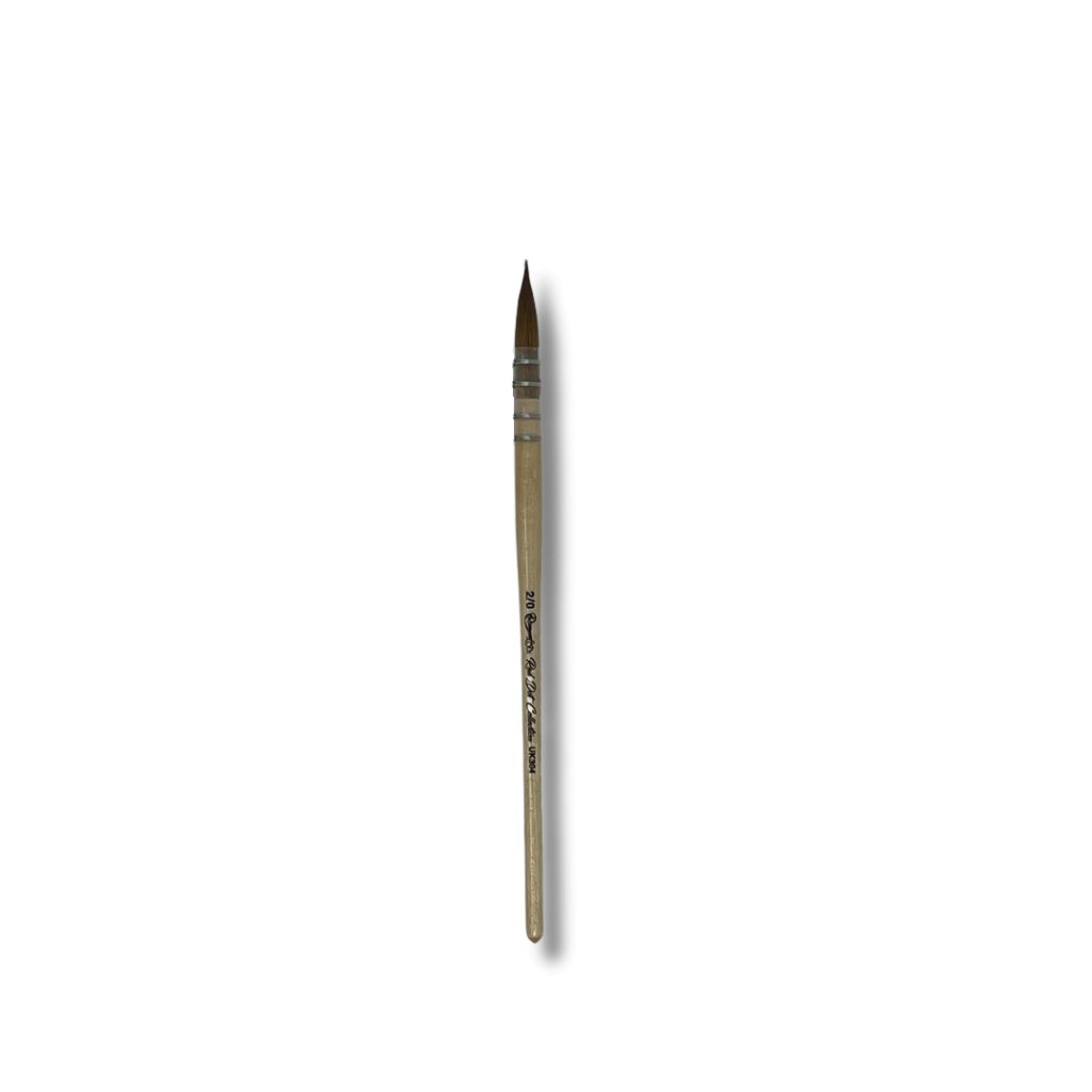 Rosemary & Co - Short Handle - Red Dot Synthetic Sable, Quill Mop #2/0