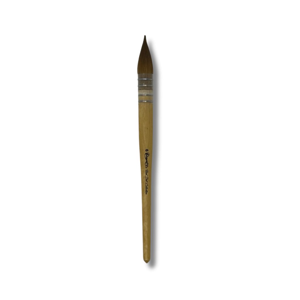 Rosemary & Co - Short Handle - Red Dot Synthetic Sable, Quill Mop #6