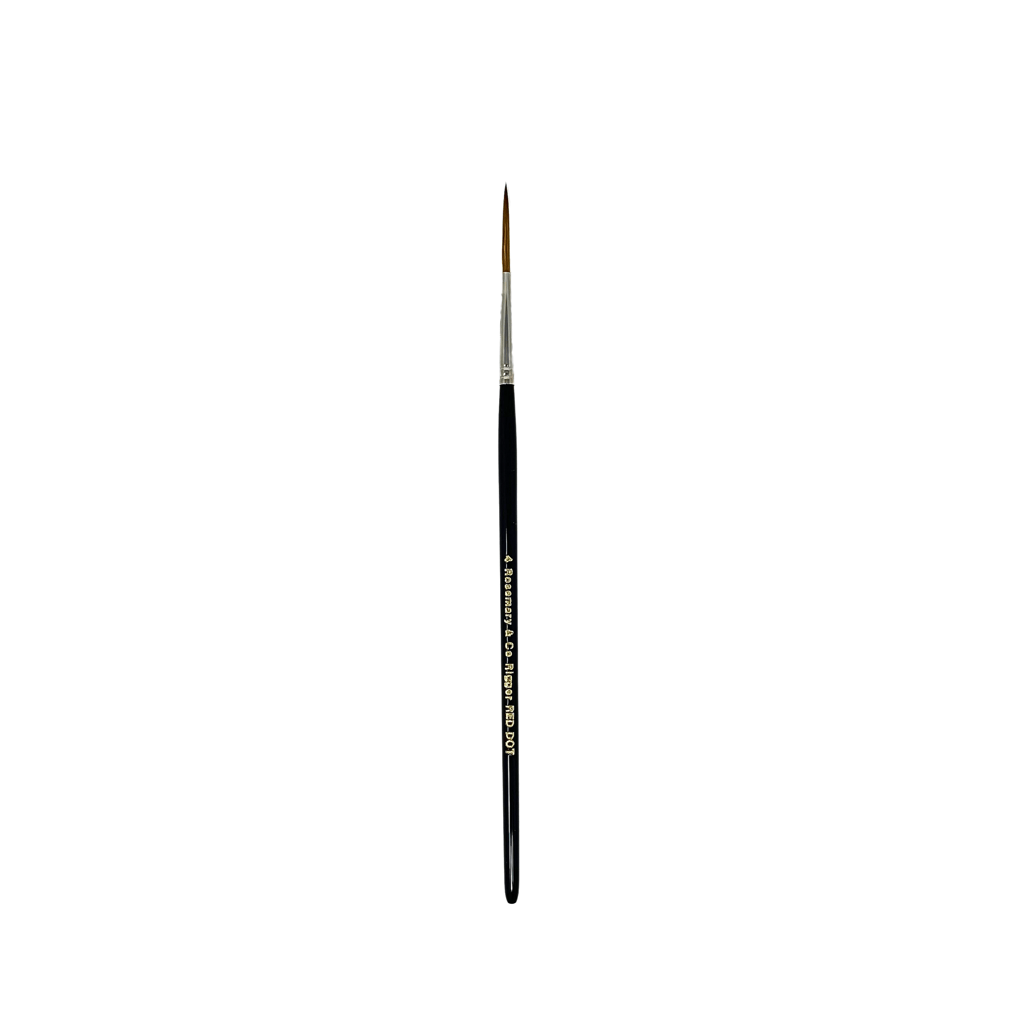 Rosemary & Co - Short Handle - Red Dot Synthetic Sable, Rigger #4