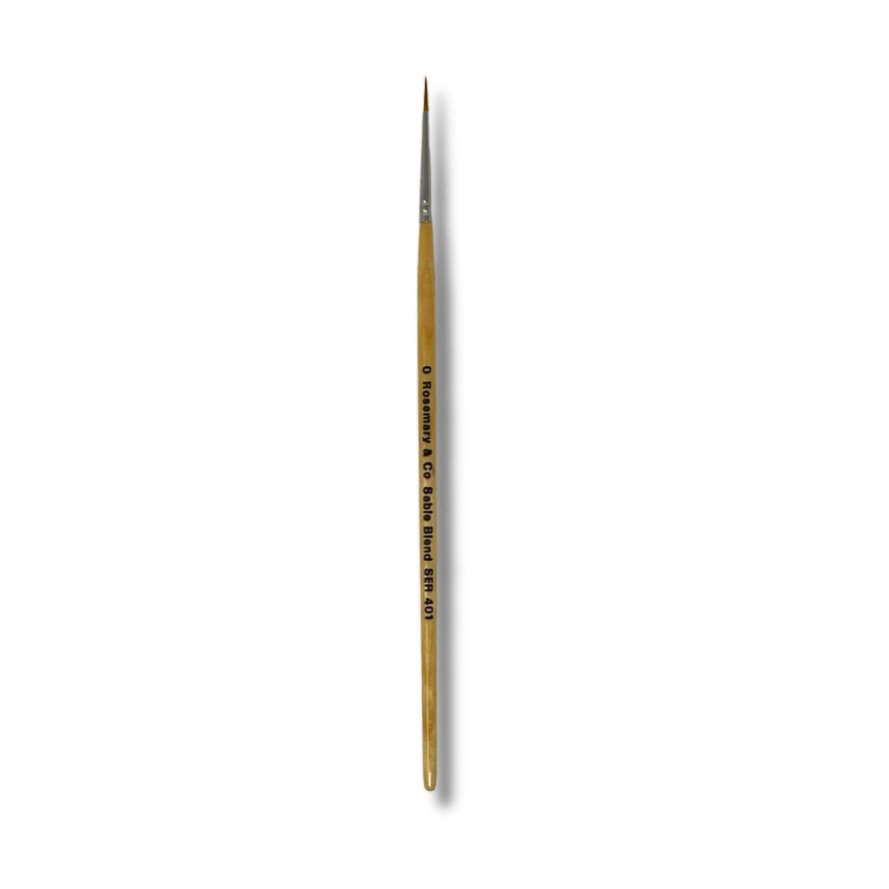 Rosemary & Co - Short Handle - Series 401 Pointed Sable Mixture #0