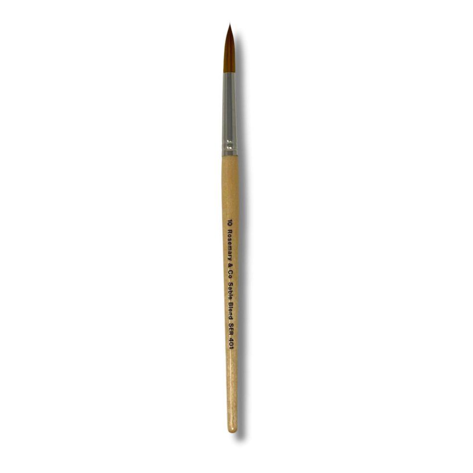 Rosemary & Co - Short Handle - Series 401 Pointed Round Sable Mixture #10