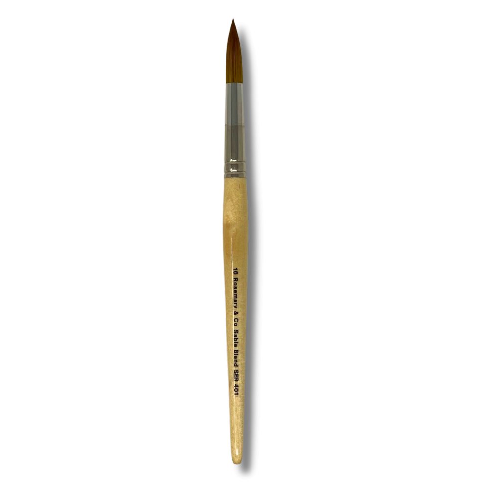 Rosemary & Co - Short Handle - Series 401 Pointed Round Sable Mixture #16