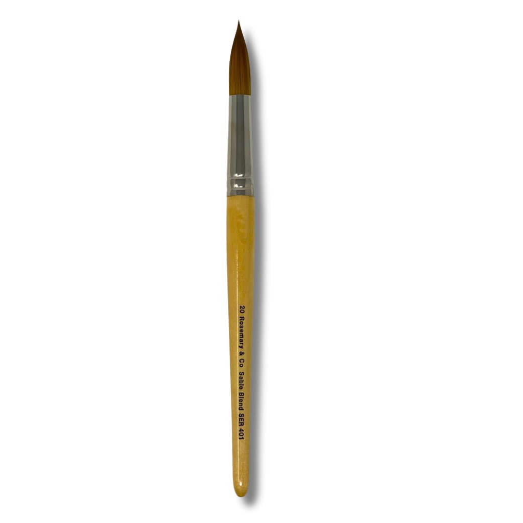 Rosemary & Co - Short Handle - Series 401 Pointed Round Sable Mixture #20