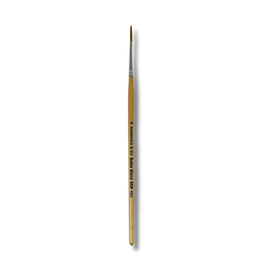 Rosemary & Co - Short Handle - Series 401 Pointed Round Sable Mixture #3