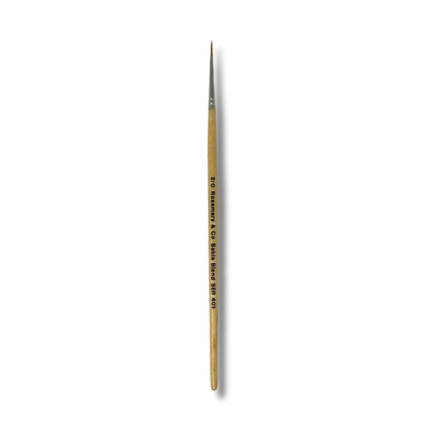 Rosemary & Co - Short Handle - Series 401 Pointed Sable Mixture #3/0