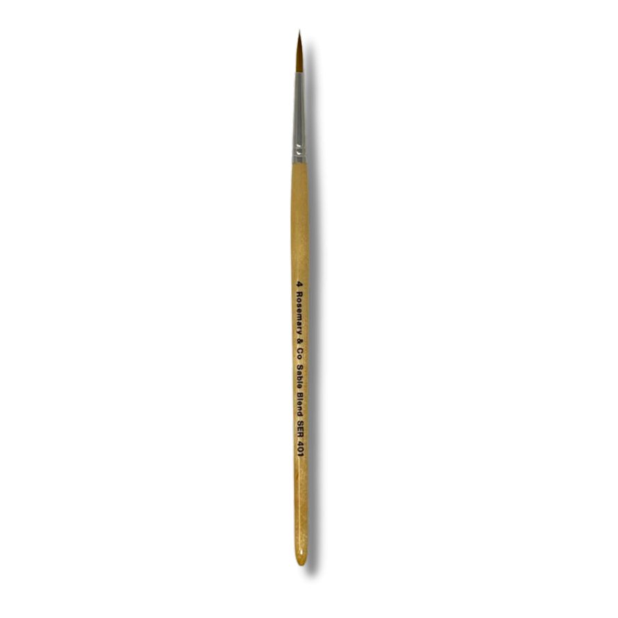 Rosemary & Co - Short Handle - Series 401 Pointed Round Sable Mixture #4