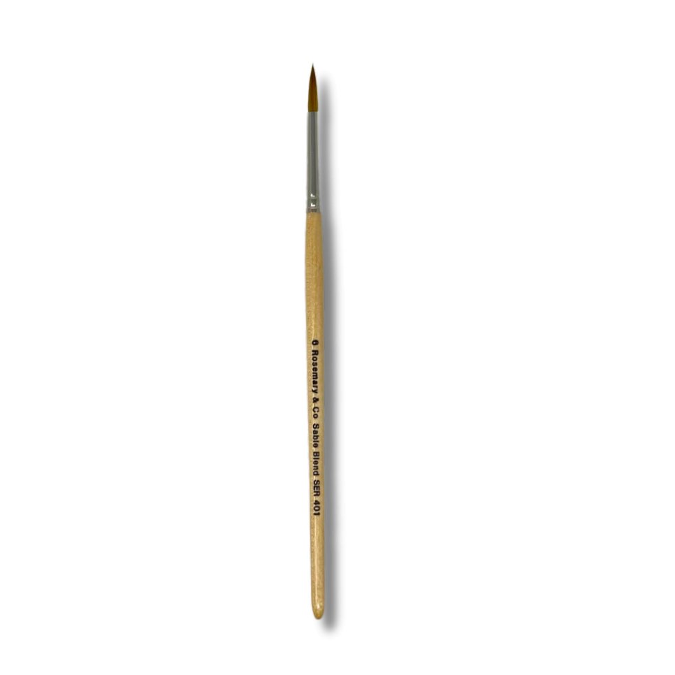 Rosemary & Co - Short Handle - Series 401 Pointed Round Sable Mixture #6