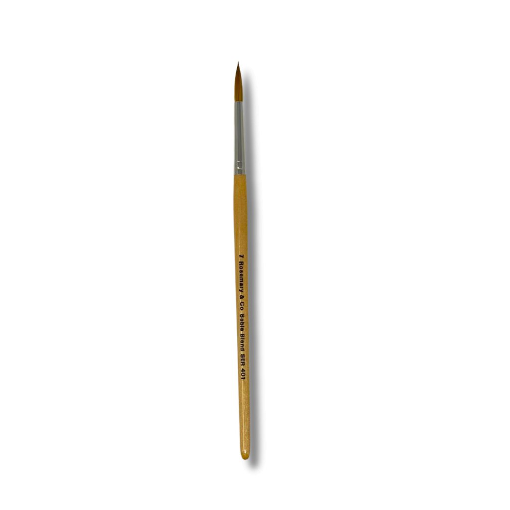 Rosemary & Co - Short Handle - Series 401 Pointed Round Sable Mixture #7