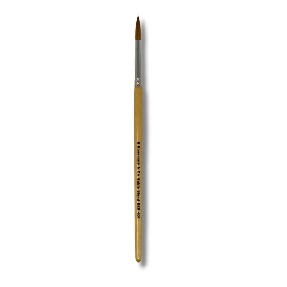 Rosemary & Co - Short Handle - Series 401 Pointed Round Sable Mixture #8