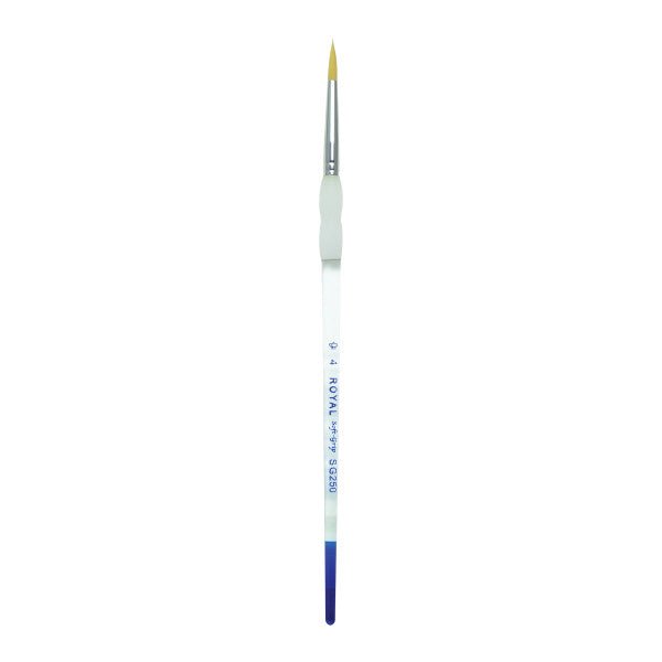 Royal Brush Soft - Grip Golden Taklon Brush, Round, 4 - The Merri Artist - merriartist.com
