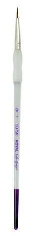Royal Brush Soft - Grip Synthetic Sable Brush, Round, 1 - The Merri Artist - merriartist.com