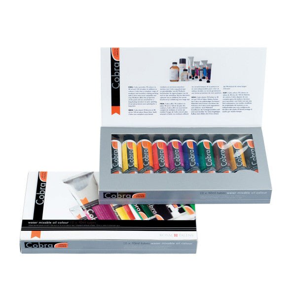 Royal Talens Cobra Water Mixable Oil Color Set, Value, 10 - Colors - The Merri Artist - merriartist.com