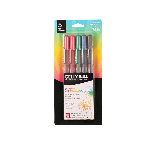 Sakura Gelly Roll Pen 5 Color Gold Shadow Set - The Merri Artist - merriartist.com