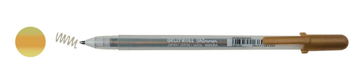 Sakura Gelly Roll Shimmer - Tri - Color Glitter Ink - Copper - The Merri Artist - merriartist.com