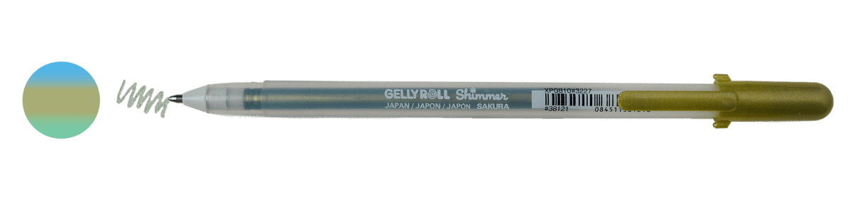 Sakura Gelly Roll Shimmer - Tri - Color Glitter Ink - Fresh Green - The Merri Artist - merriartist.com