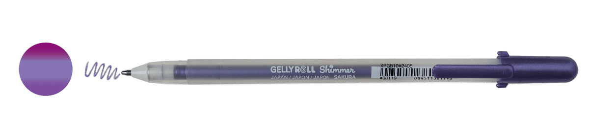 Sakura Gelly Roll Shimmer - Tri - Color Glitter Ink - Purple - The Merri Artist - merriartist.com