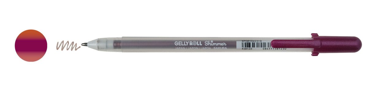 Sakura Gelly Roll Shimmer - Tri - Color Glitter Ink - Red Violet - The Merri Artist - merriartist.com