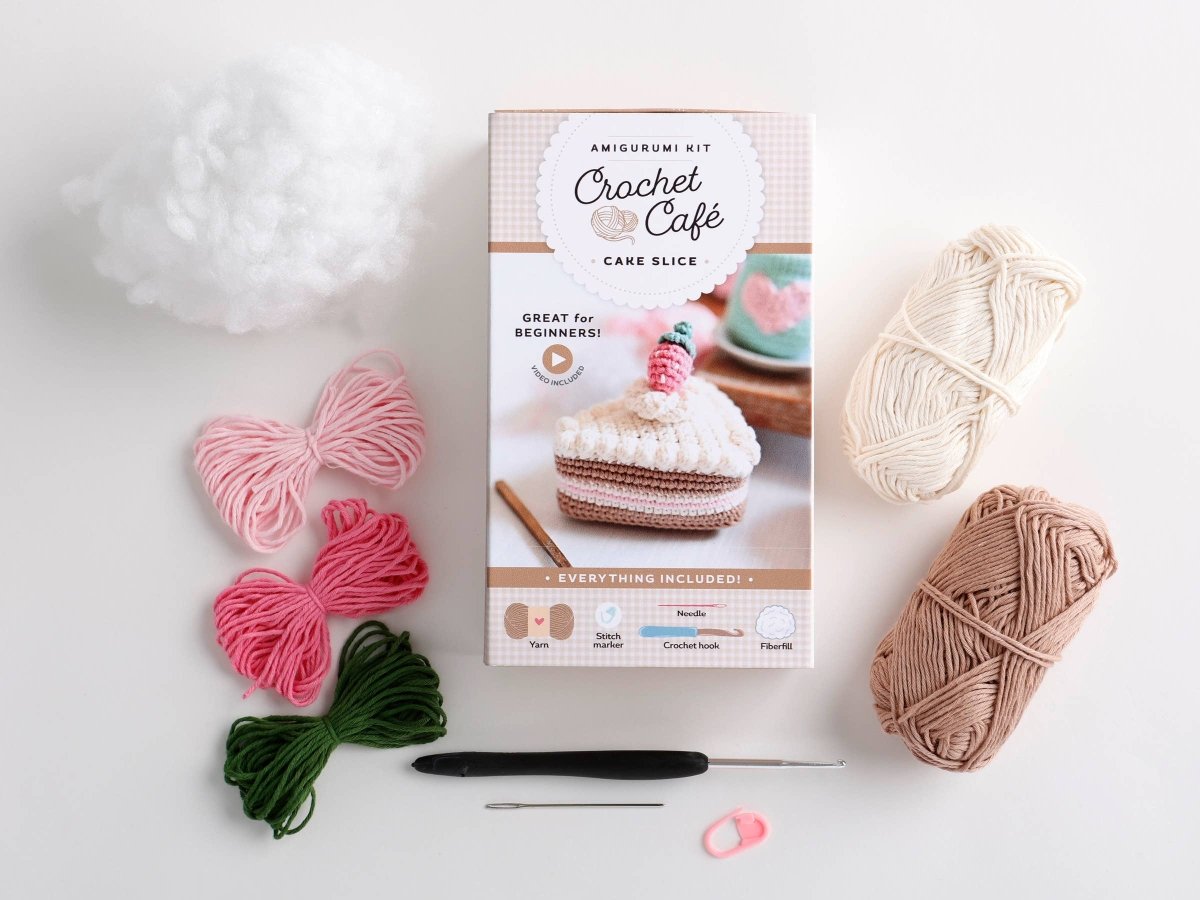 Schiffer Publishing - Crochet Café Amigurumi Kit Cake Slice - The Merri Artist - merriartist.com