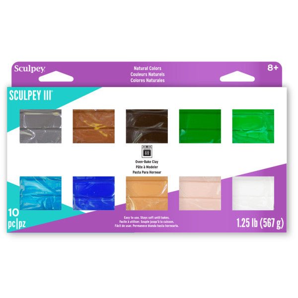 Sculpey III Multipack - Naturals, 10 x 2 oz - The Merri Artist - merriartist.com