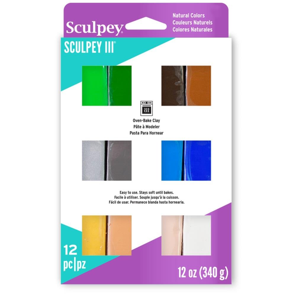 Sculpey III Multipack - Naturals, 12 x 1 oz - The Merri Artist - merriartist.com