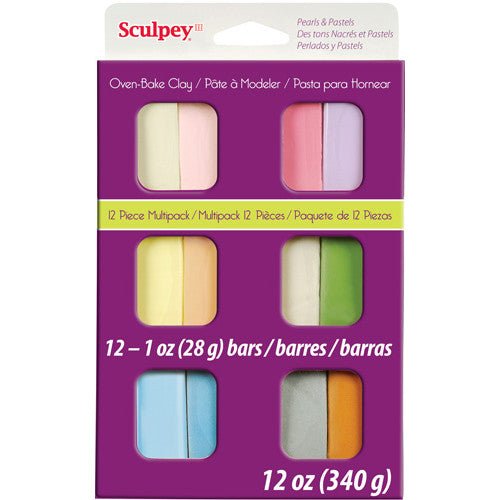 Sculpey III Multipack - Pearls & Pastels, 12 x 1 oz - The Merri Artist - merriartist.com