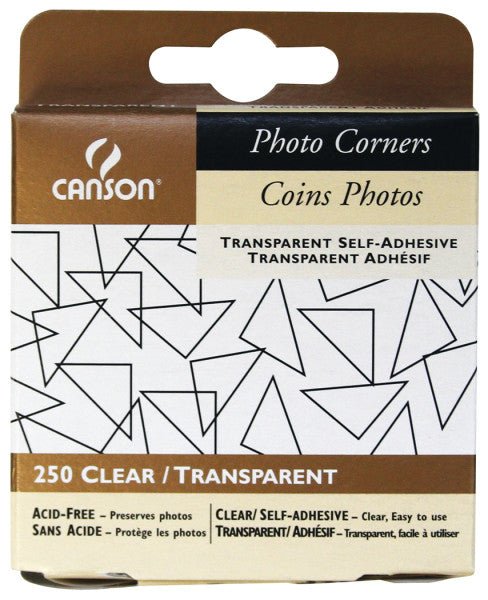 Self - Adhesive Clear Photo Corners and Squares - Pack of 250 - The Merri Artist - merriartist.com