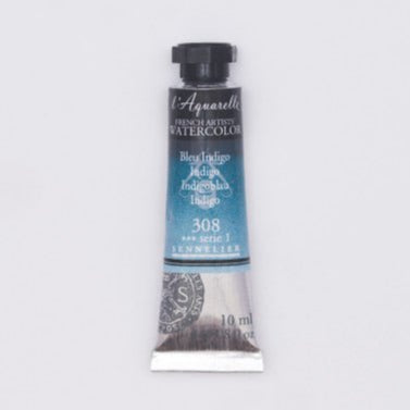 Sennelier French Artists Watercolor - 10ml Tube - 308 Indigo - The Merri Artist - merriartist.com