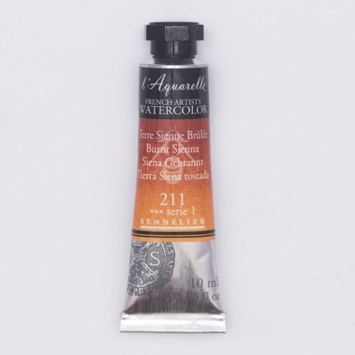 Sennelier French Artists Watercolor - 10ml Tube - Burnt Sienna - The Merri Artist - merriartist.com