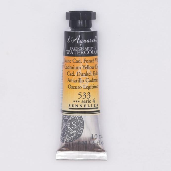 Sennelier French Artists Watercolor - 10ml Tube - Cadmium Yellow Deep S4 - The Merri Artist - merriartist.com