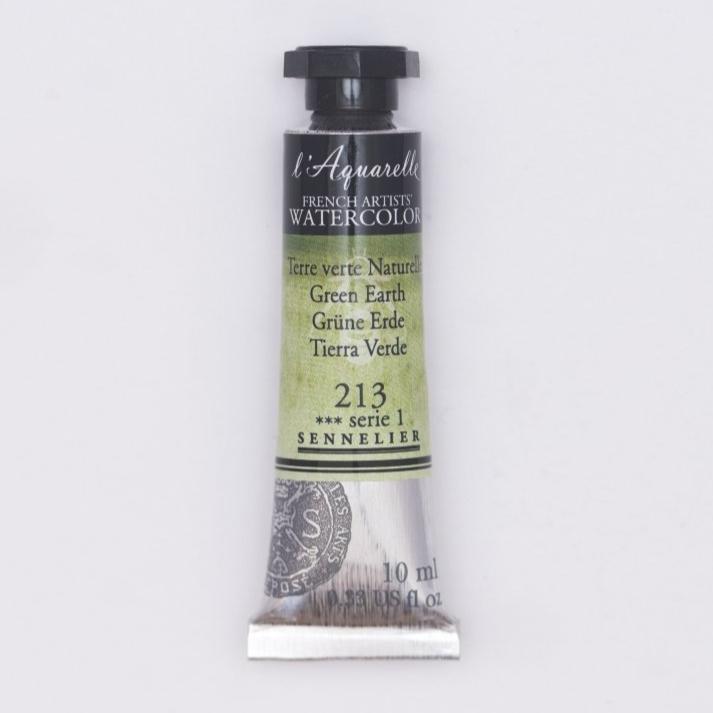 Sennelier French Artists Watercolor - 10ml Tube - Green Earth - The Merri Artist - merriartist.com