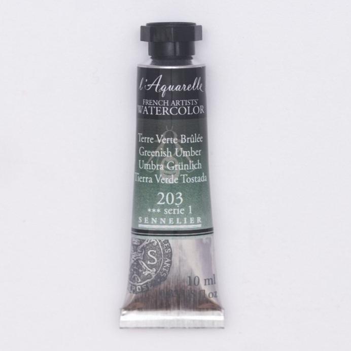 Sennelier French Artists Watercolor - 10ml Tube - Greenish Umber - The Merri Artist - merriartist.com