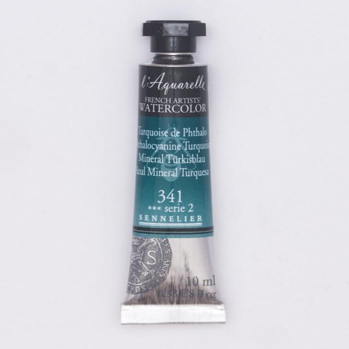 Sennelier French Artists Watercolor - 10ml Tube - Phthalo Turquoise - The Merri Artist - merriartist.com