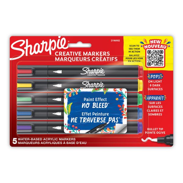Sharpie Creative Markers Sets, Bullet Tip - 5 Color Assorted Set - The Merri Artist - merriartist.com