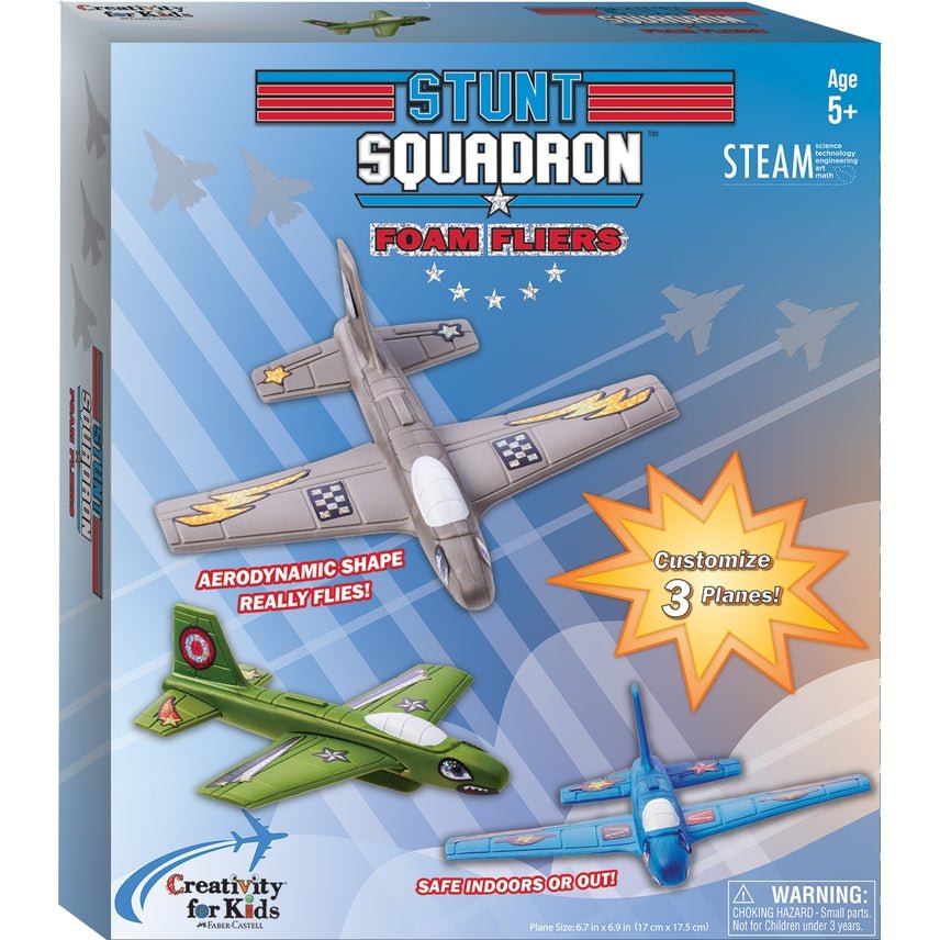 Stunt Squadron Foam Fliers Airplane Craft Kit For Kids - The Merri Artist - merriartist.com