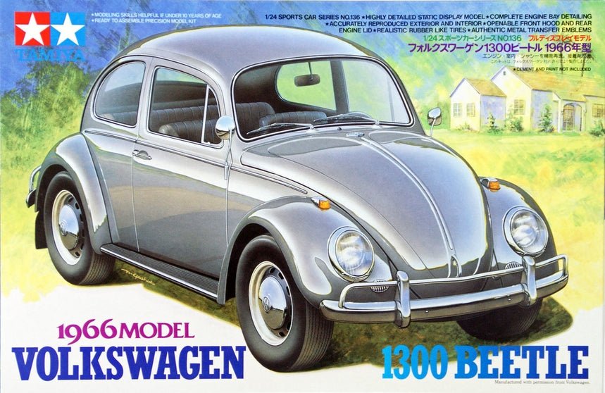 Tamiya 1/24 1966 VW 1300 Beetle Car - The Merri Artist - merriartist.com