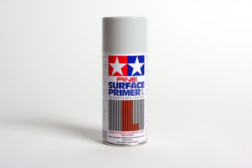Tamiya Fine Surface Light Gray Primer (180ml Spray) - The Merri Artist - merriartist.com