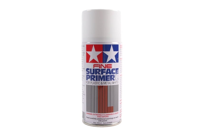 Tamiya Large Fine Surface White Primer (180ml Spray) - The Merri Artist - merriartist.com