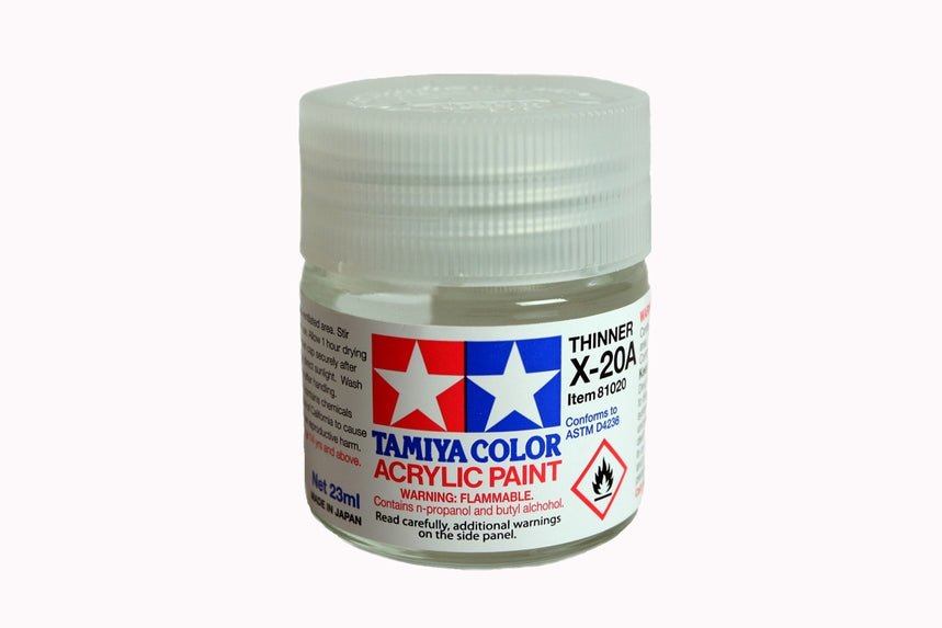 Tamiya Mini Acrylic 10 ml - X20A - Thinner - The Merri Artist - merriartist.com