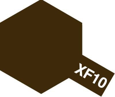 Tamiya Mini Acrylic 10 ml - XF - 10 Flat Brown Matte Finish - The Merri Artist - merriartist.com