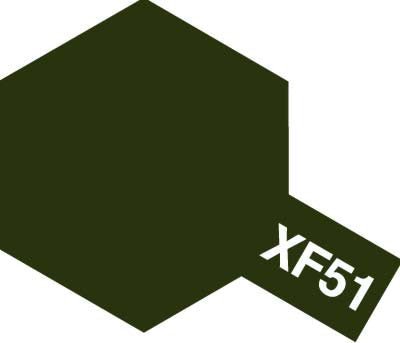Tamiya Mini Acrylic 10 ml - XF - 51 Khaki Drab Matte Finish - The Merri Artist - merriartist.com