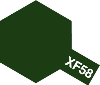 Tamiya Mini Acrylic 10 ml - XF - 58 Olive Green Matte Finish - The Merri Artist - merriartist.com