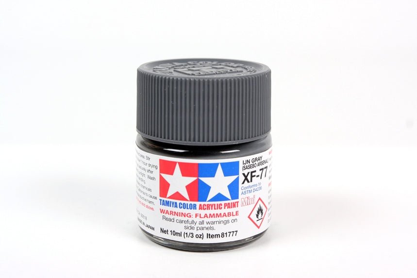 Tamiya Mini Acrylic 10 ml - XF - 77 IJN Gray (Sasebo Arsenal) Matte Finish - The Merri Artist - merriartist.com