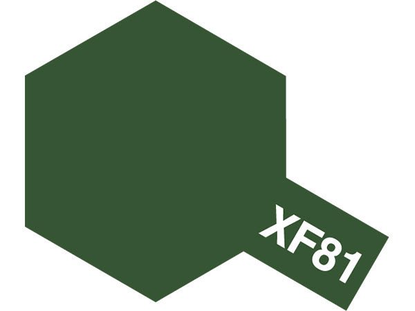 Tamiya Mini Acrylic 10 ml XF - 81 Dark Green 2 (RAF) Matte Finish - The Merri Artist - merriartist.com